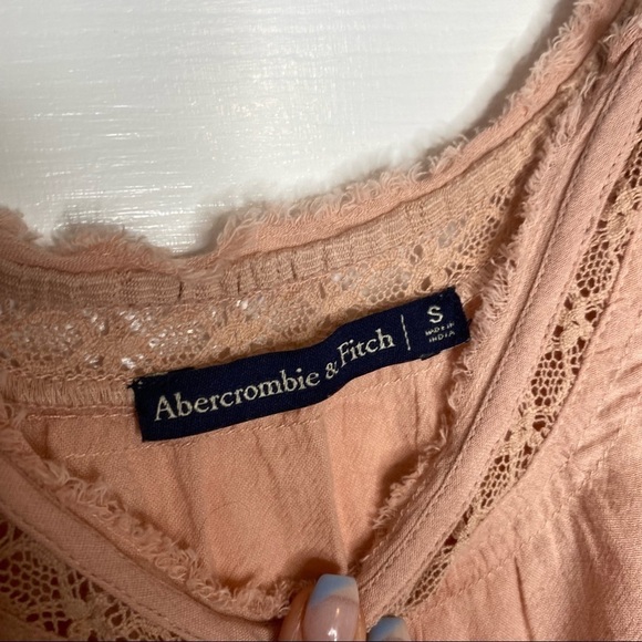 ABERCROMBIE & Fitch Tank Top Spaghetti Strap 90s Peasant Shirt size s Small - Picture 3 of 8